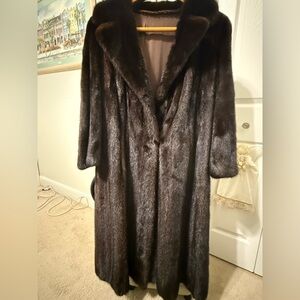 Real Mink Vintage long coat, custom made.